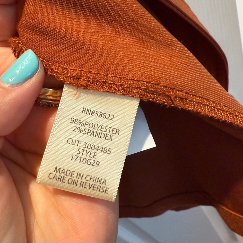 Max Studio Rust Open Front Utility Style Jacket - Picture 8 of 9